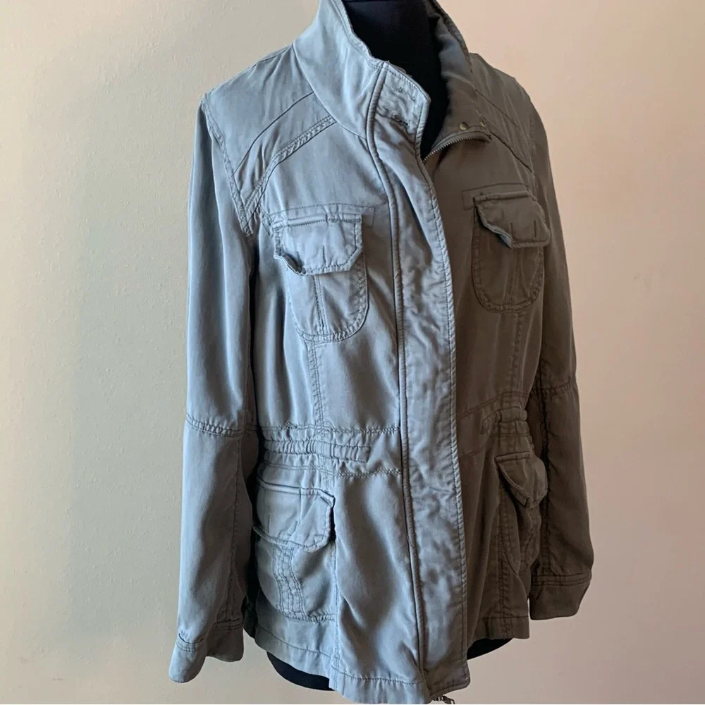 Women's Light Gray Utility Field Jacket - Unbranded